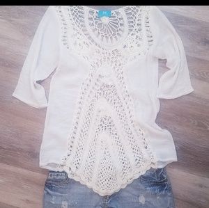 Hippie Boho Crochet Tunic Coverup